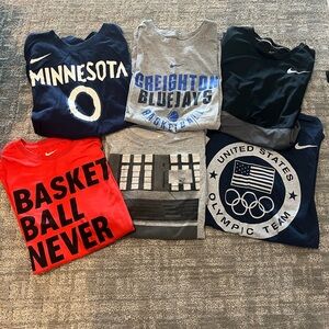 Six Nike men’s T-shirts size medium